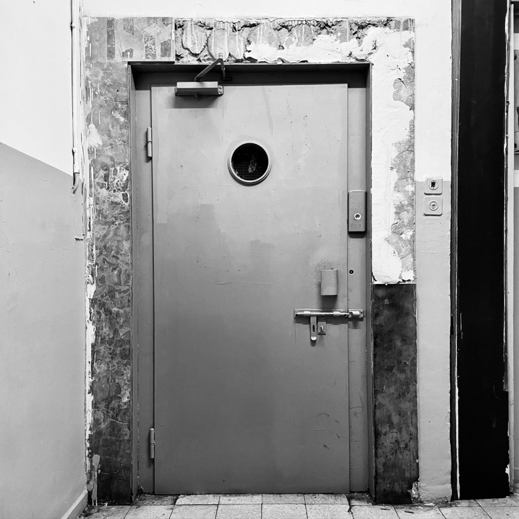 דלת מעלית מלטשת יהלומים